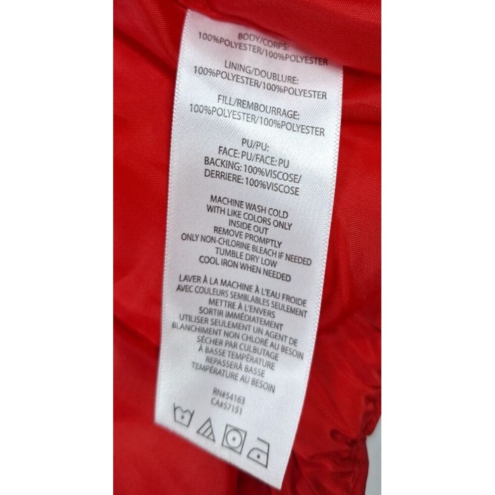 Marc New York Womens Medium Red Quilted Puffer Vest Asymmetrical Zip Full Zip - Picture 6 of 8